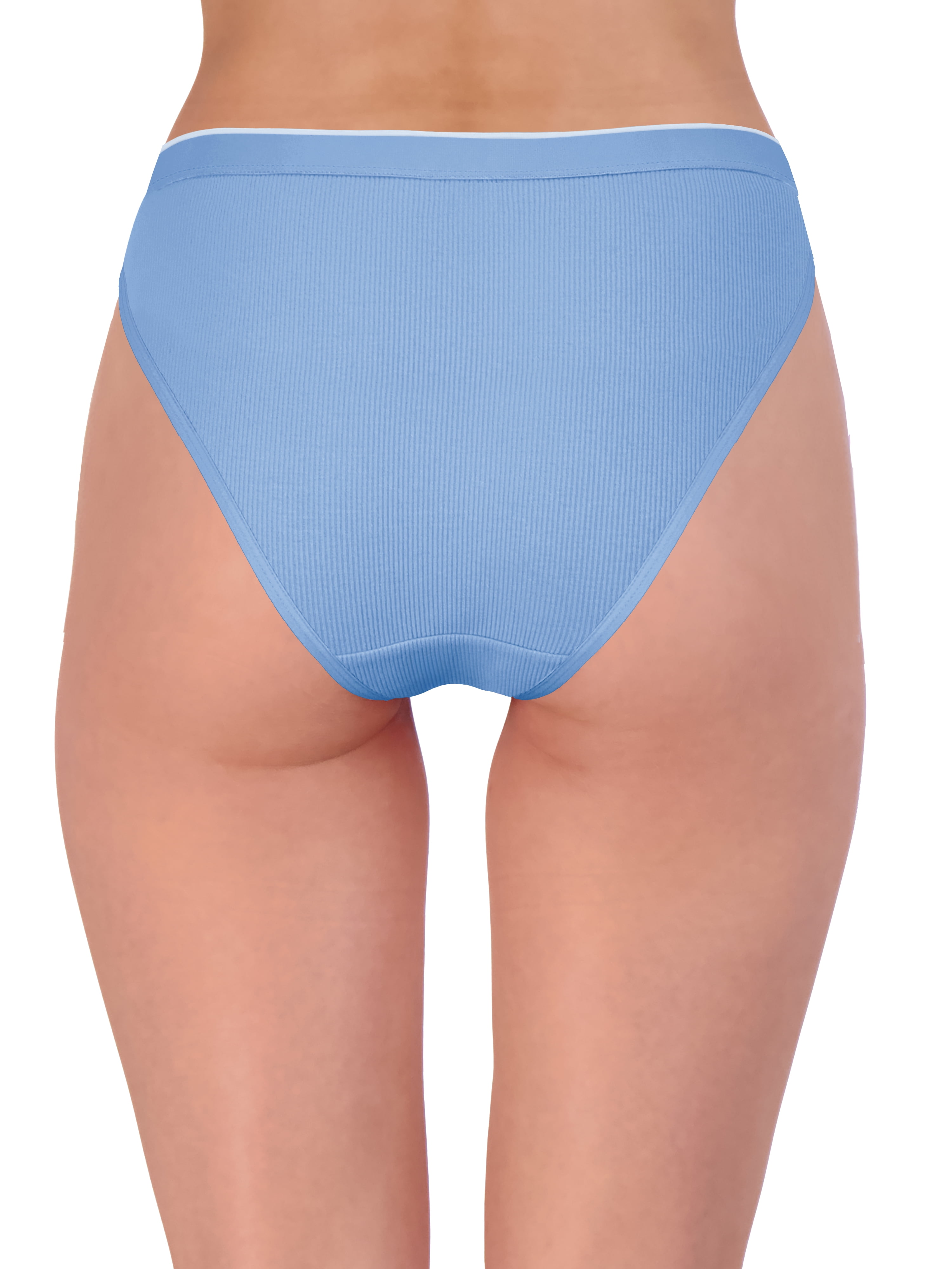 No Boundaries Stretch Ribbed Hi Cut Cheeky Underwear, 5-Pack, Women's XS-XXXL