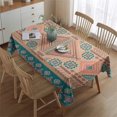 thumbnail image 2 of Multicolor Geometric Boho Pattern Rectangle Tablecloth 60"x84",Waterproof Polyester Rectangle Table Cloth, Wipeable Spillproof Polyester Tablecloth for Dining, Camping, Indoor and Outdoor, 2 of 5