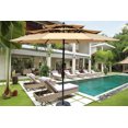 thumbnail image 6 of 9FT 3-Tiers Outdoor Patio Umbrella, Market Round Umbrella with Crank & Tilt and Wind Vents, Outdoor Garden Umbrellas for Garden Deck Swimming Pool, Tan, 6 of 6