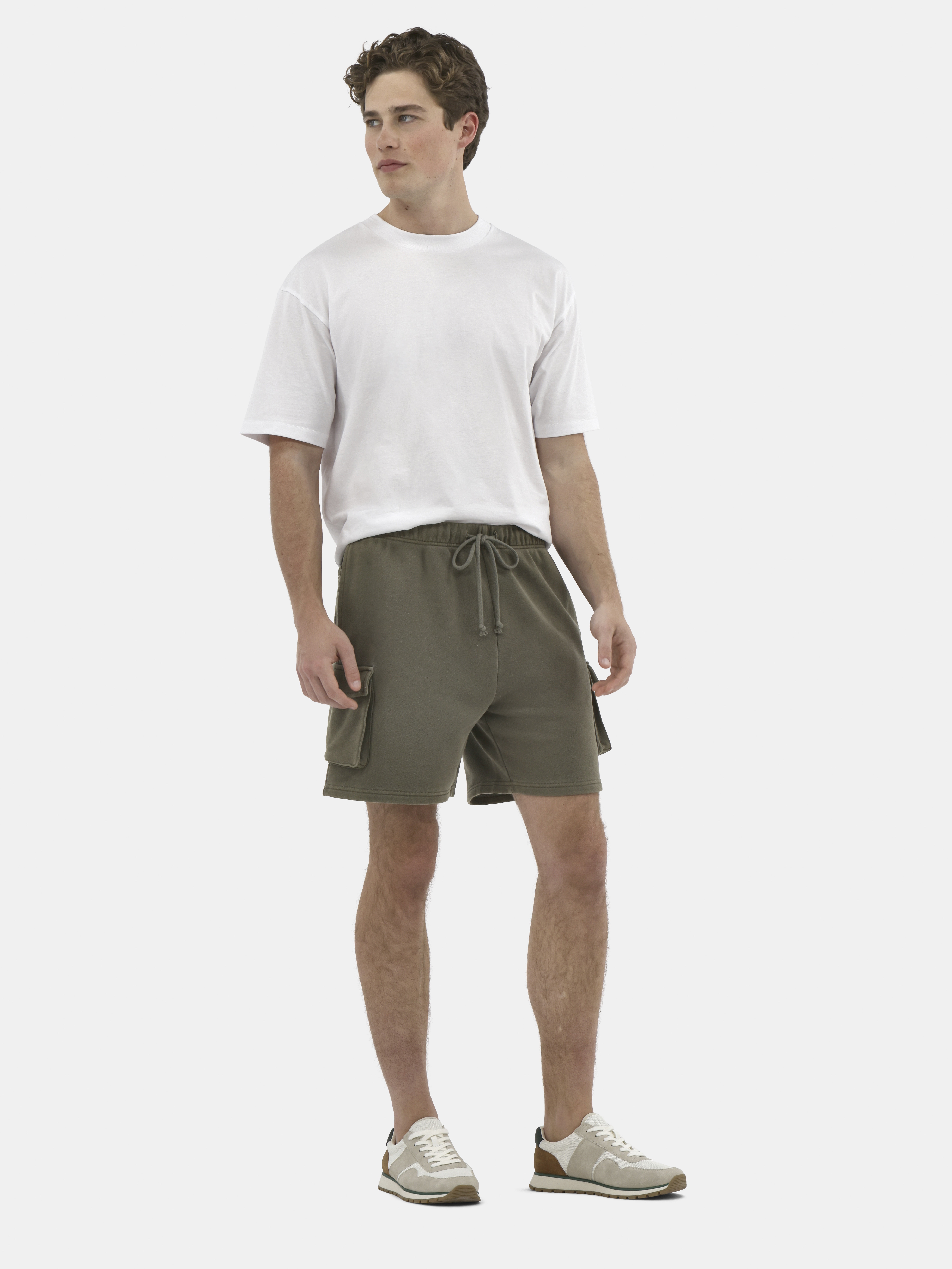 No Boundaries All Gender Soft Fleece Utility Cargo Shorts, Men's Sizes XS-5XL