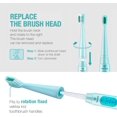 thumbnail image 3 of FrostHike Kids Electric Toothbrush Replacement Heads - 7X More Plaque Removal. End-Rounded 3D Curved Soft Bristles. Gentle & Efficient Clean Teeth. Perfect for Kid Small Mouth. Blue (4 Pack), 3 of 5