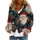 thumbnail image 2 of Puntoco Chaqueta Informal Con Botones Y Estampado Navideño Para Mujer, 2 of 5