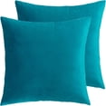 thumbnail image 4 of Decorative Throw Pillow Covers, Soft Square Cushion Case Home Decor for Living Room Couch Bed Sofa, Set of 2 Pack, Teal, 4 of 7