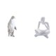 thumbnail image 1 of Escultura de pingüino pensador, figura coleccionable, artesanía decorativa, estatua de animal de resina, decoración abstracta para mesa, sala de estar, 1 of 8