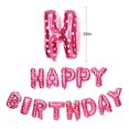 thumbnail image 2 of BIRLON 16 Inch Happy Birthday Balloons, Happy Birthday Banner, Dark Pink, 2 of 5