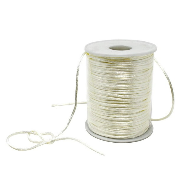 LEEYNEER - 2mm x 100 yards Satin Rattail Cord Shamballa Nylon Macrame Kumihimo string