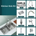 thumbnail image 3 of Drop in Kitchen Sink Kit, 3 Hole Double Bowl Kitchen Sink Kit  for Home Use, 3 of 7