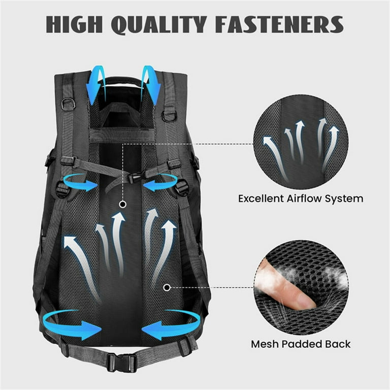 eYotto 60L Bag Hiking Backpacks for Adults Travel Backpack Climbing Hiking Bag Black Walmart