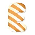 thumbnail image 3 of Christmas Alphabet Duvet Cover Set, Diagonally Creamy Striped Cookie E Letter on a Plain Backdrop, Decorative 3 Piece Bedding Set with 2 Pillow Shams, Calking Size, Ginger and Off White, by Ambesonne, 3 of 3