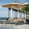 thumbnail image 4 of Baohd Remplacement de Toit de Parasol de Jardin Imperméable en Polyester pour Patio Extérieur, Kaki, 4 of 8