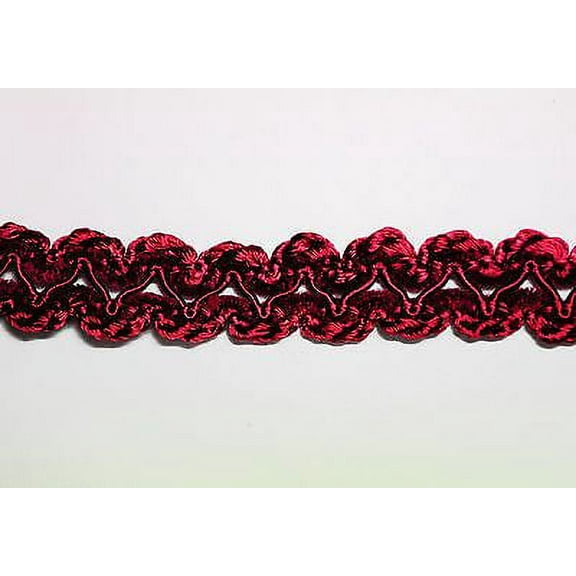 Lily 0.75" France Braided Trim Craft Burgundy Red Sewing Notion Embellishment