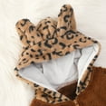 thumbnail image 6 of Toddler Boys Girls Fleece Hooded Leopard Jumpsuit Plush Cute Bear Ears Romper Cosplay One-Piece Long Sleeve Warm Onesies, 6 of 7