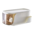 thumbnail image 2 of HILABEE Wall Mounted Bathroom Storage Rack Organizer Cosmetic Shelf Cosmetic Cotton Pad White, 2 of 9