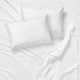 thumbnail image 1 of Cotton House - Wrinkle-Free Microfiber Sheet Set, Double Size, White, 1 of 3