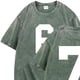 thumbnail image 4 of Tops para hombre, blusas y camisas de cuello redondo y manga corta para hombre, camisetas deportivas informales de color liso con cuello redondo y efecto desgastado, blusas de licra para hombre., 4 of 5