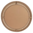 thumbnail image 6 of Round Rattan Wall Mirror with Wooden Framed, Modern Boho Decorative Mirror for Bathroom, Entry, Living Room, Bedroom, 24 Inch, 6 of 9