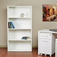 thumbnail image 2 of Prado 60 inches 4 Shelf Bookcase in White Engineered Wood, 2 of 7