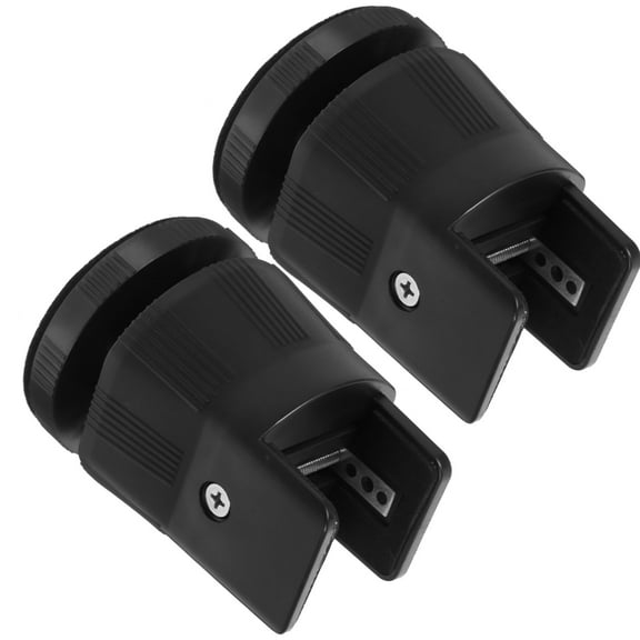 Adjustable Furniture Risers with Non-Slip Pads for Tables Beds Chairs Black Plastic 2pcs