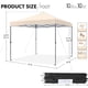 thumbnail image 3 of Songqin 10x10 1-Person Setup Pop Up Canopy Tent, Instant Portable Commercial Canopy Tent, Outdoor Gazebo with 1-Button Push, Wheeled Bag & 4 Sandbags for Home, Party & Outdoor Activities, Beige, 3 of 18