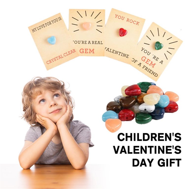 KIZZYEA Valentine's Cards For Kids With Galaxy Slime – 24 Pack Classroom Exchange, Party Favors