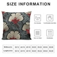 thumbnail image 5 of YINGXI Throw Pillow Cushion Case, Style Romantic Poppy Flowers and Nature Design, Decorative Square Accent Pillow Cover,Grey Vermilion 22x22in, 5 of 5