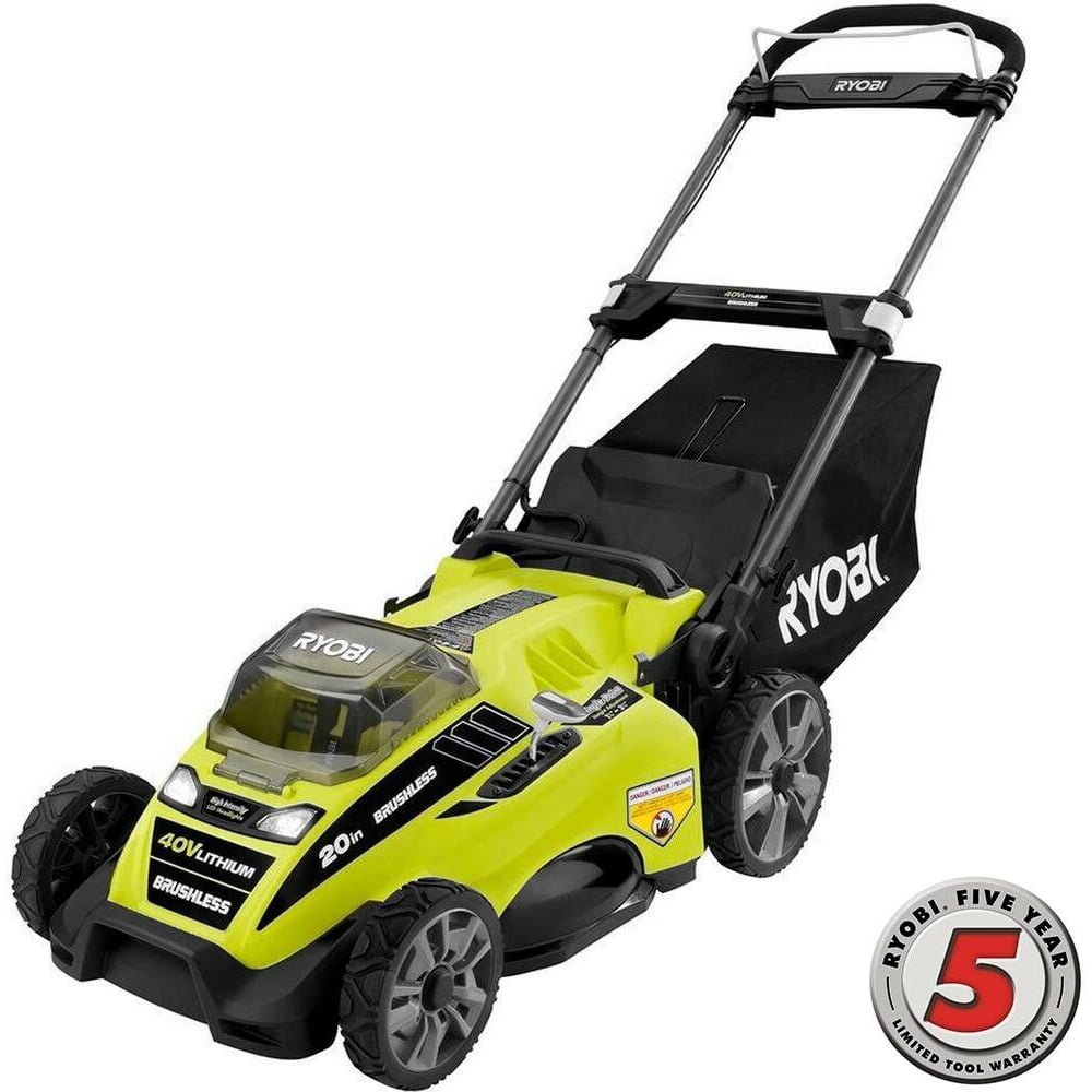 Ryobi Walk Behind Push Lawn Mower Mulcher 20 40V Lithiumion Brushless 2in1