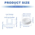 thumbnail image 2 of Uxcell 6 Pcs Tapón de Silicona en Forma de T, Diámetro 55 mm/2.17 Pulgadas, Tapón de Silicona Impermeable Reutilizable, Tapón Redondo de Sellado para Equipos de Tuberías, Blanco, 2 of 7