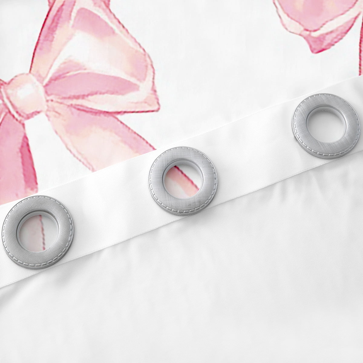 Ribbon Bow Curtains & Drapes Teen Women,Pink Girly Bowknot Window Curtains 42"Wx84"L Cute Fantasy Princess 30%-50% Blackout Curtains Kawaii Bow Tie Window Treatments 2 Panels