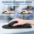 thumbnail image 5 of TECKNET BASICS Mouse Pad with Wrist Support, Ergonomic Gaming Mouse Pad for Pain Relief, Non-Slip Waterproof Desk Pad for Office, Study & Laptop, Black, 5 of 8