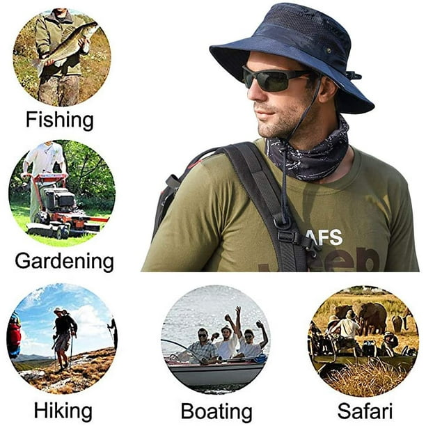 Yiailnter Summer Men Fishing Hat Upf 50+ Uv Protection Sun Hats For Women Outdoor Wide Brim Bucket Cap Other