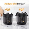 thumbnail image 5 of Atilioo 8QT Electric Pressure Cooker, 16-in-1 Multi Cooker, Stainless Steel Non-Stick Pot, Yogurt Maker, Rice Cooker, Slow, Sauté Steamer with Recipe, Black, 5 of 9