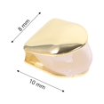 thumbnail image 3 of MesaSe 2Pcs Golden Single Cap Hip Hop Grill for Mouth Party, 3 of 7