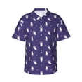 thumbnail image 2 of Goofa Astronaut Rabbit Hawaiian Shirt for Men, Unisex Summer Beach Casual Short Sleeve Button Down Shirts,Aloha Tropical Floral print shirt-, 2 of 9