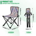thumbnail image 3 of BZSMCE Camping Chairs Modern Whimsical Harmony Pattern Folding chair, 3 of 8