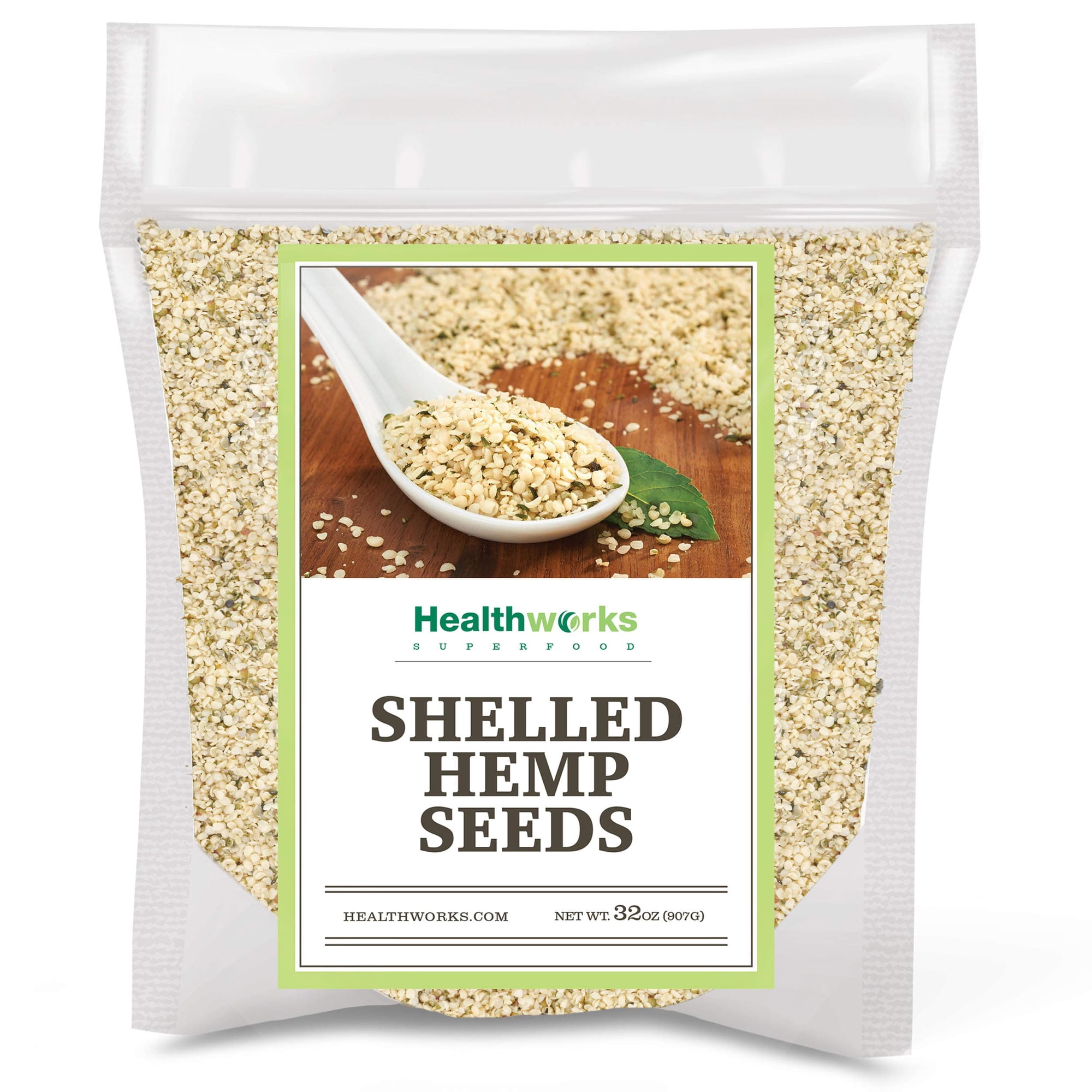 Healthworks Superfood Hemp Hearts, Shelled Hemp Seeds - 32 Oz / 2 Lbs - Canadian, Premium & All-Natural - Contains Omega 3 & 6, Fiber and Protein