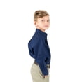 thumbnail image 3 of Leveret Kids & Toddler Boys Long Sleeve Uniform Cotton Dress Shirt Variety of Colors (Size 2-14 Years) (Navy, 8 Years), 3 of 4