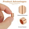 thumbnail image 3 of Uxcell Wire Rope Stop Sleeve, Copper Crimping Loops Sleeve Round Crimp Ferrules for Wire Rope and Cable Ferrule 3/16"(5mm), 3 of 7