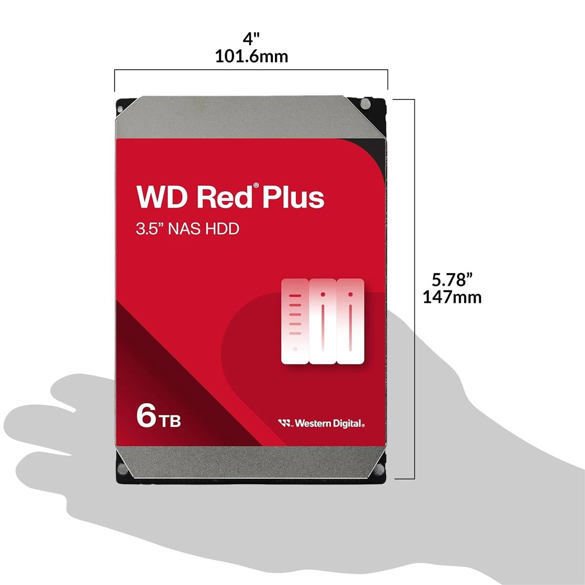 WD 2x Red Plus 6TB 3.5" SATA III Internal NAS Hard Drive