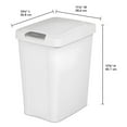 thumbnail image 3 of 7.5 Gallon Trash Can with Lid, White - Office, Kitchen, Bathroom Wastebasket, 3 of 7