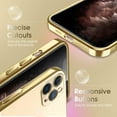 thumbnail image 4 of Crystal Clear Case for iPhone 11 Pro Max, [Not Yellowing] [Camera Protection] [Military Grade Drop Tested] Transparent Shockproof Protective Phone Case Silicone Slim Cover, 6.5", Gold, 4 of 17