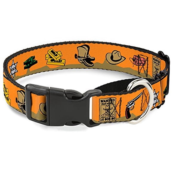 Buckle-Down Martingale Dog Collar - Old Western Multi Color - 1" Wide - Fits 15-26" Neck Size - Large