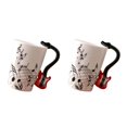 thumbnail image 1 of Inteprter Taza de agua Taza de cerámica elegante con opciones de capacidad para hidratación Taza de nota musical novedosa Taza de jugo Guitarra guitarra roja 10x7.5 cm 2Conjunto, 1 of 1