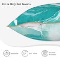 thumbnail image 3 of KLL Teal Turquoise 1 Decorative Throw Pillow Covers Velvet Soft for Couch Sofa Bedroom Living Room Outdoor (No pillow core)- 20"x20", 3 of 5