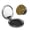 Round Shape, variant on Tiki Hawaiian Retro Vintage Portable Double-Sided Face Mirror Square, Magnifying Compact Pocket Mirror with PU Leather Cover