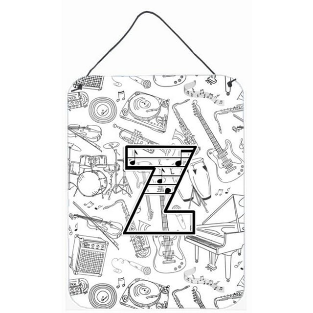 Carolines Treasures CJ2007-ZDS1216 Letter Z Musical Note Letters Wall and Door Hanging Prints