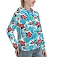 thumbnail image 6 of Salouo Hawaiian Style Pattern Hoodie Sweatshirts for Women, Autumn Pullover Hoodie Workout Sweat Women's Long Sleeve Preppy Sweatshirts-XX-Large, 6 of 7