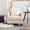Beige, variant on YWEN Mid-Century Modern Accent Chair, Chenille Upholstered Armchair with Pillow and Solid Wood Legs Lounge Chair with Thick Cushion Club Chair Cozy Reading Chair for Living Room, Bedroom