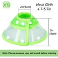thumbnail image 2 of Cat Cone,  5.7in Pet Collar for Post-Surgery Recovery, PVC Elizabethan Collar Cat Cone Green XS, 2 of 7