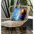 thumbnail image 5 of Sea Garden Rose Indoor/Outdoor Pillow in Bright Blue Yellow 26x26, 5 of 6