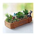 thumbnail image 5 of Maceta de madera para flores, maceta rectangular para macizos de flores, juego de 2 maceteros rectangulares para plantas suculentas de interior/exterior 22,5 x 8,4 x 4,1 cm, 5 of 5